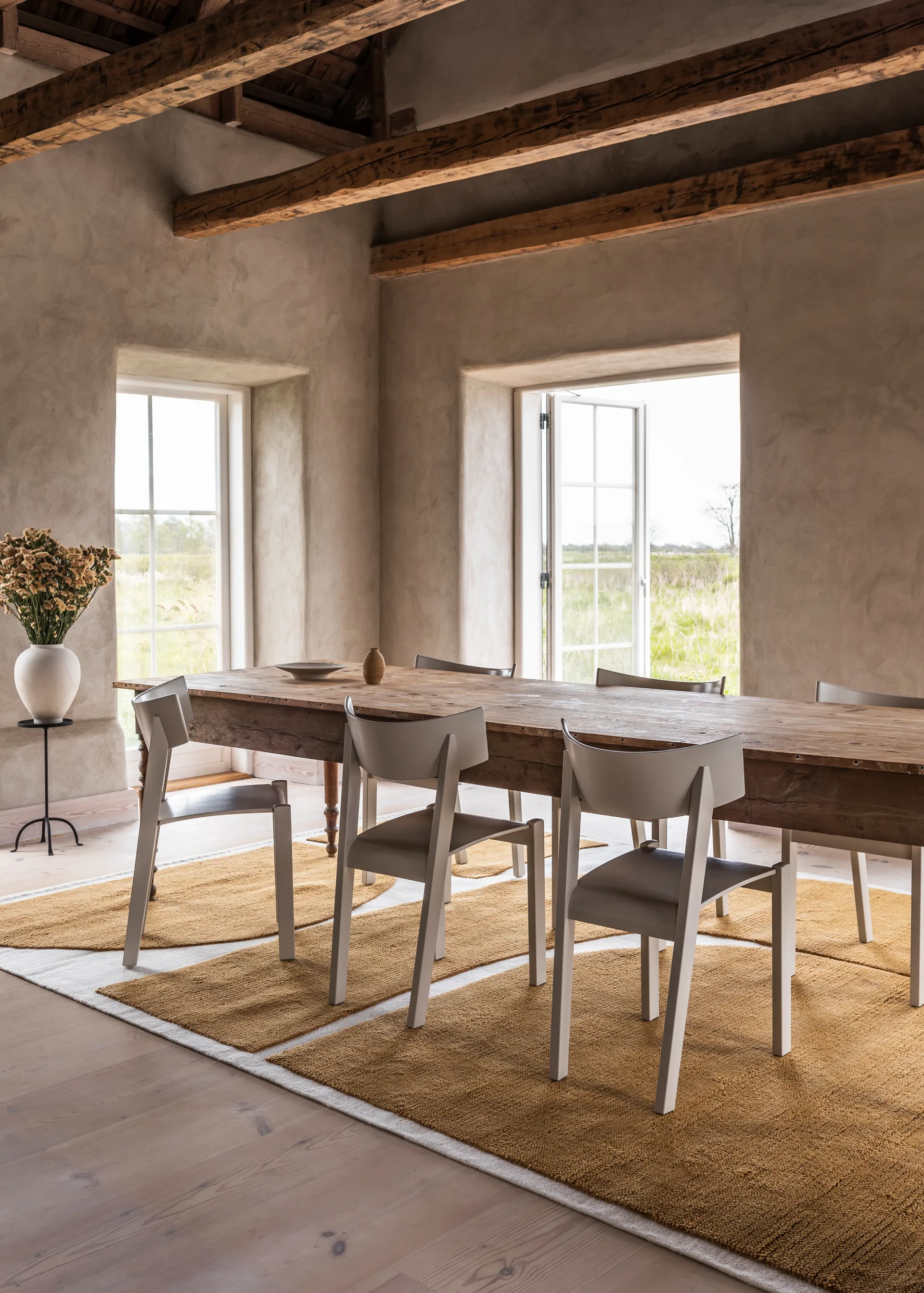 Gotland Rauk wool rug, Sunflower yellow 300x400 cm Layered