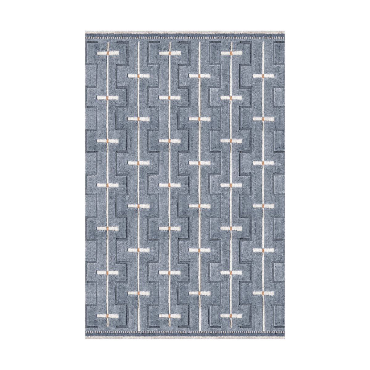 Layered Johanna wool carpet Blue sky. 300x400 cm | Scandinavian Design | Wool rugs | Blue
