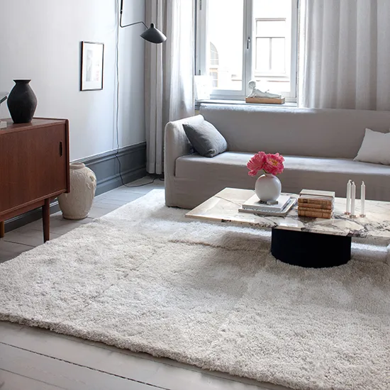 Levels rug 180x270 cm, Bone white Layered