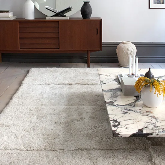 Levels rug 180x270 cm, Bone white Layered