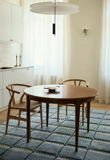 Lilly wool carpet - Blue, 250x350 cm - Layered