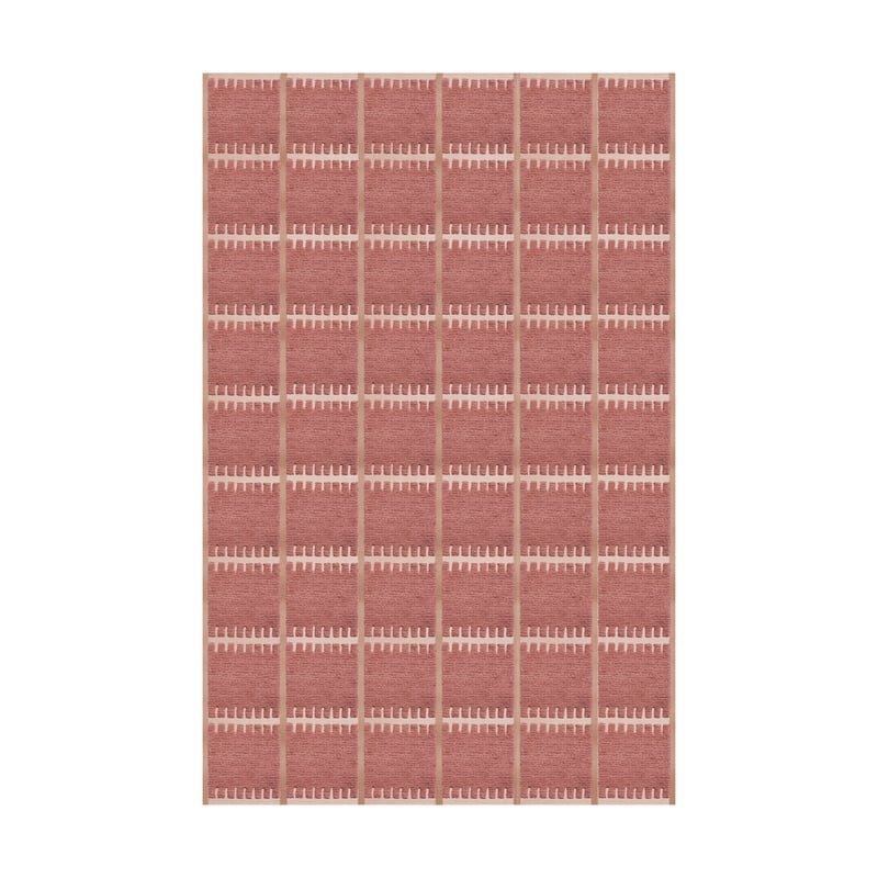 Layered Lilly wool carpet Claret red, 200x300 cm