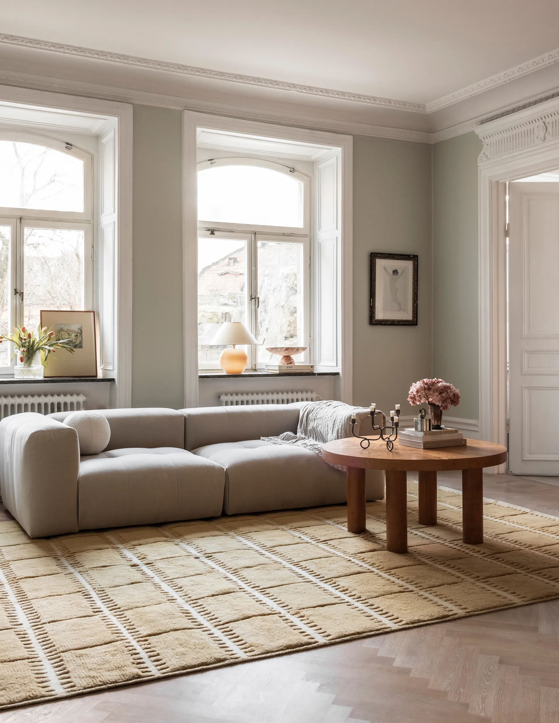 Lilly wool carpet, Mustard. 250x350 cm Layered