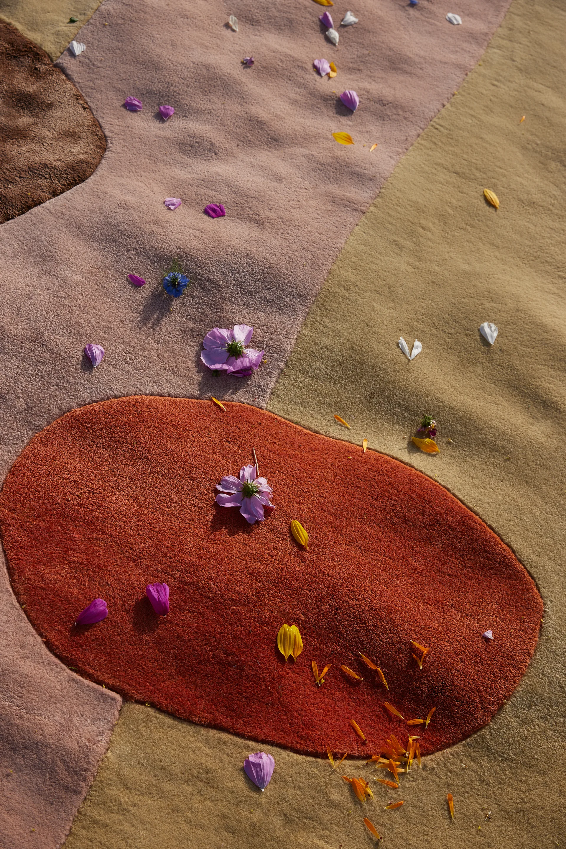 Magical Garden wool rug, 140x200 cm Layered