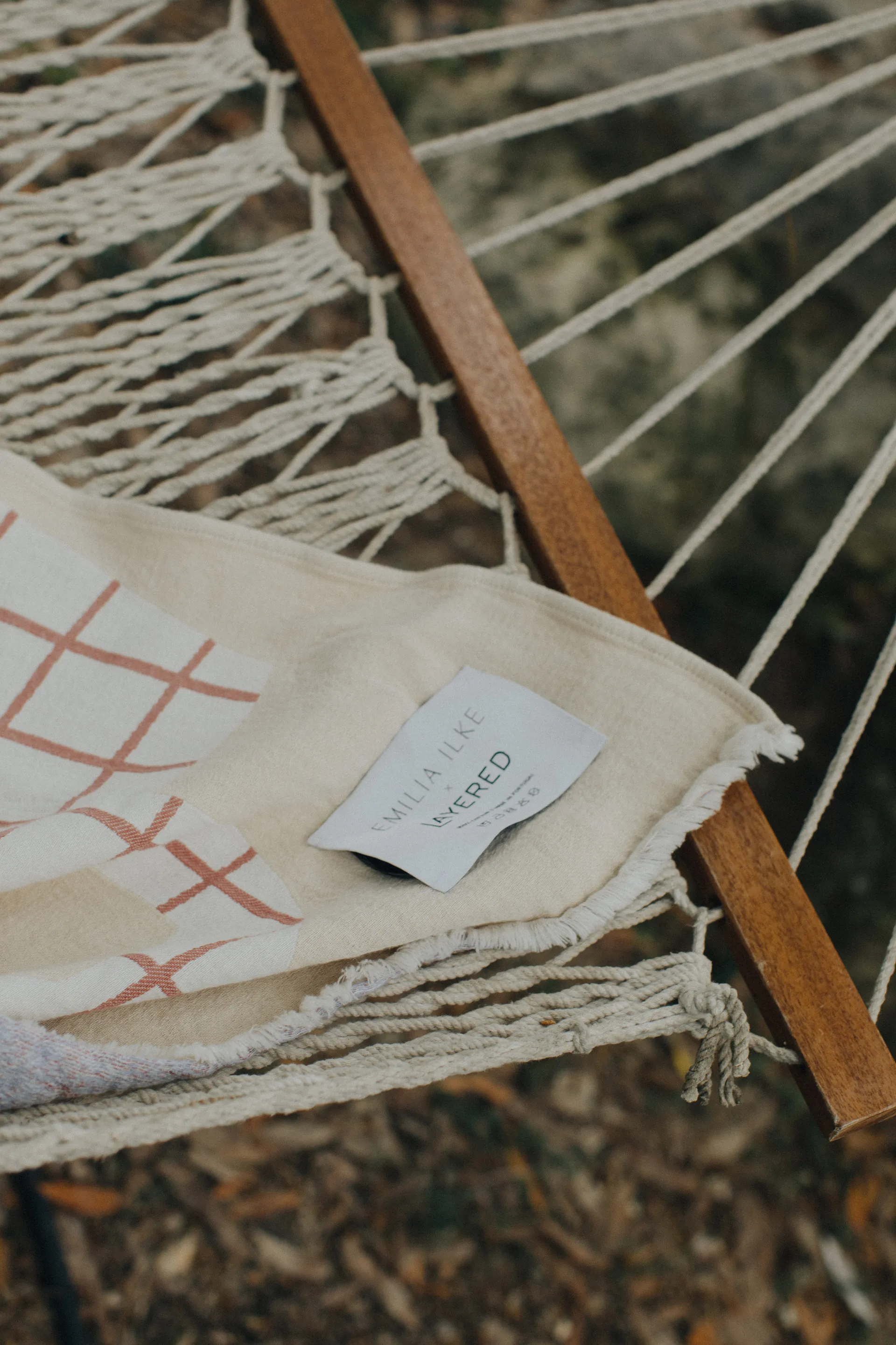 Picnic cotton throw 130x220 cm, Beige Layered