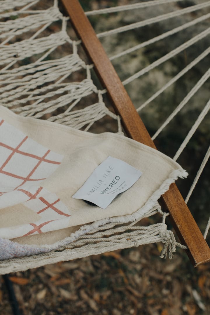 Picnic cotton throw 130x220 cm, Beige Layered