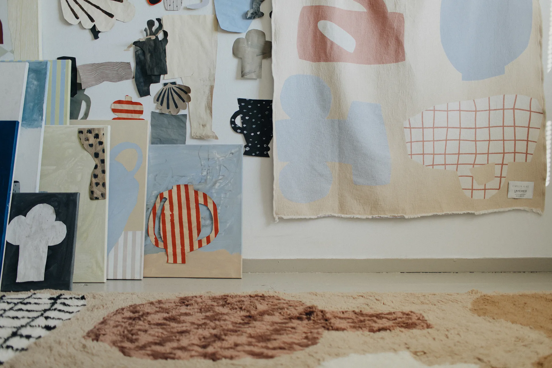 Picnic cotton throw 130x220 cm, Beige Layered