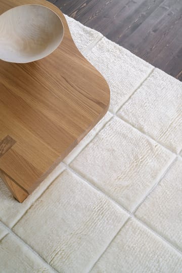 Piet Checked wool carpet - Bone White 180x270 cm - Layered