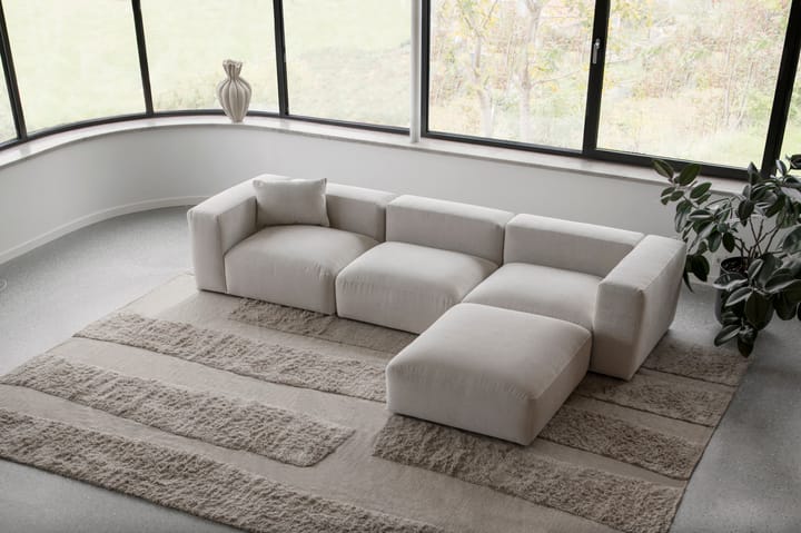 Punja Bricks wool carpet - Sand Melange. 160x230 cm - Layered
