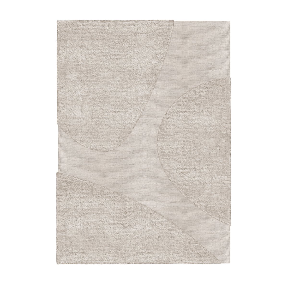 Layered Punja plasma wool carpet 180x270 cm Sand melange