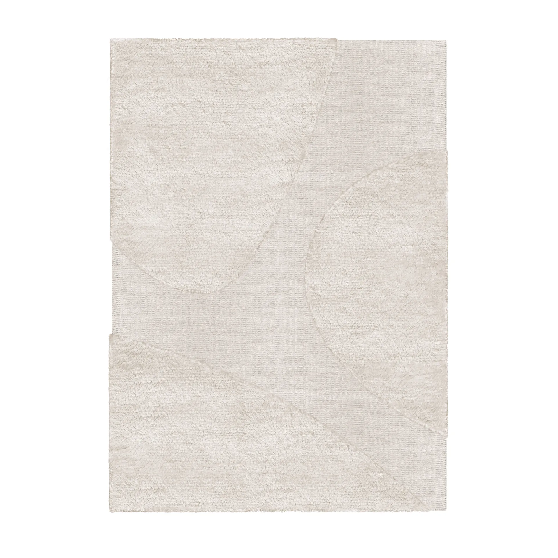 Punja plasma wool carpet 250x350 cm, Off White Layered