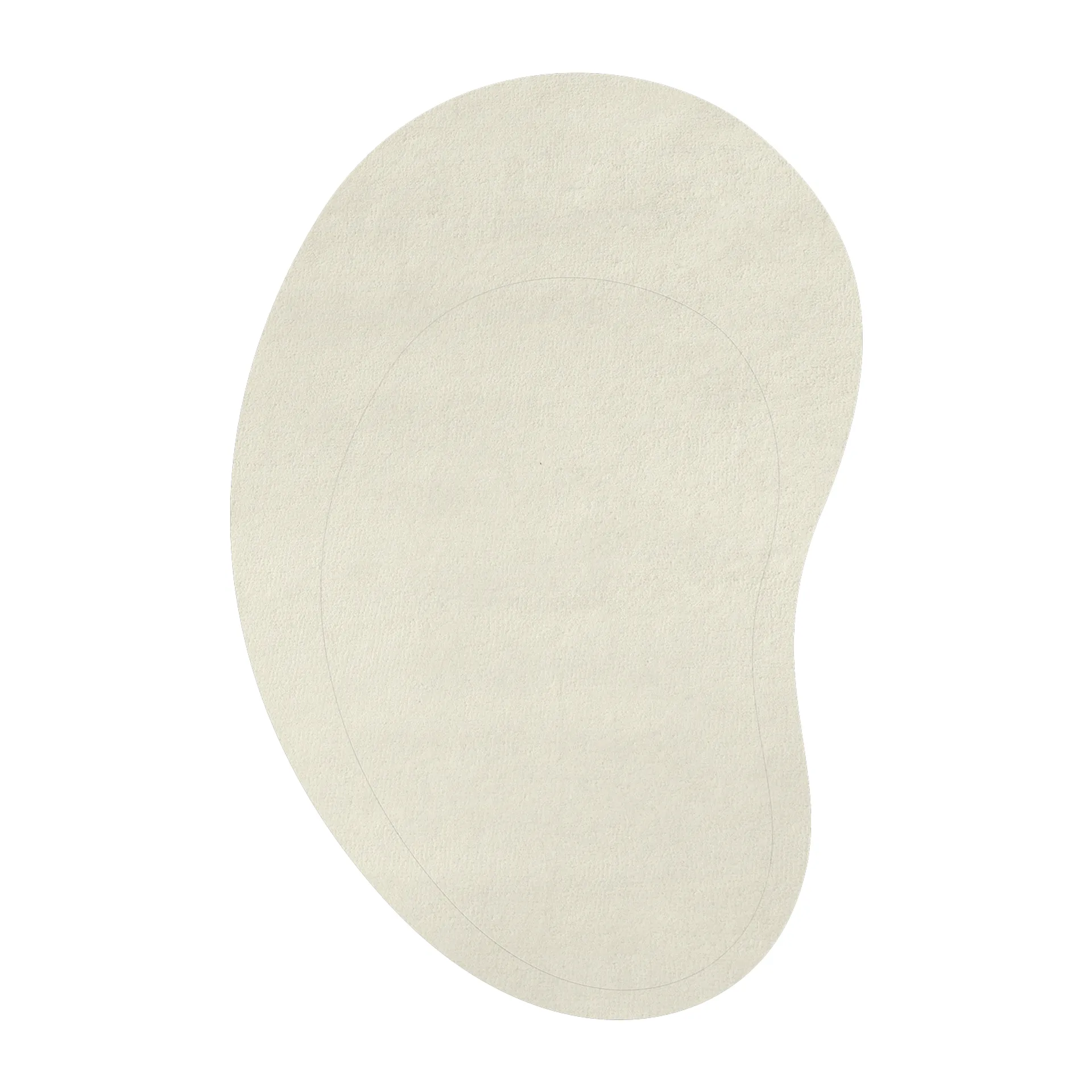 Residue wool carpet 265x400 cm, Bone White Layered