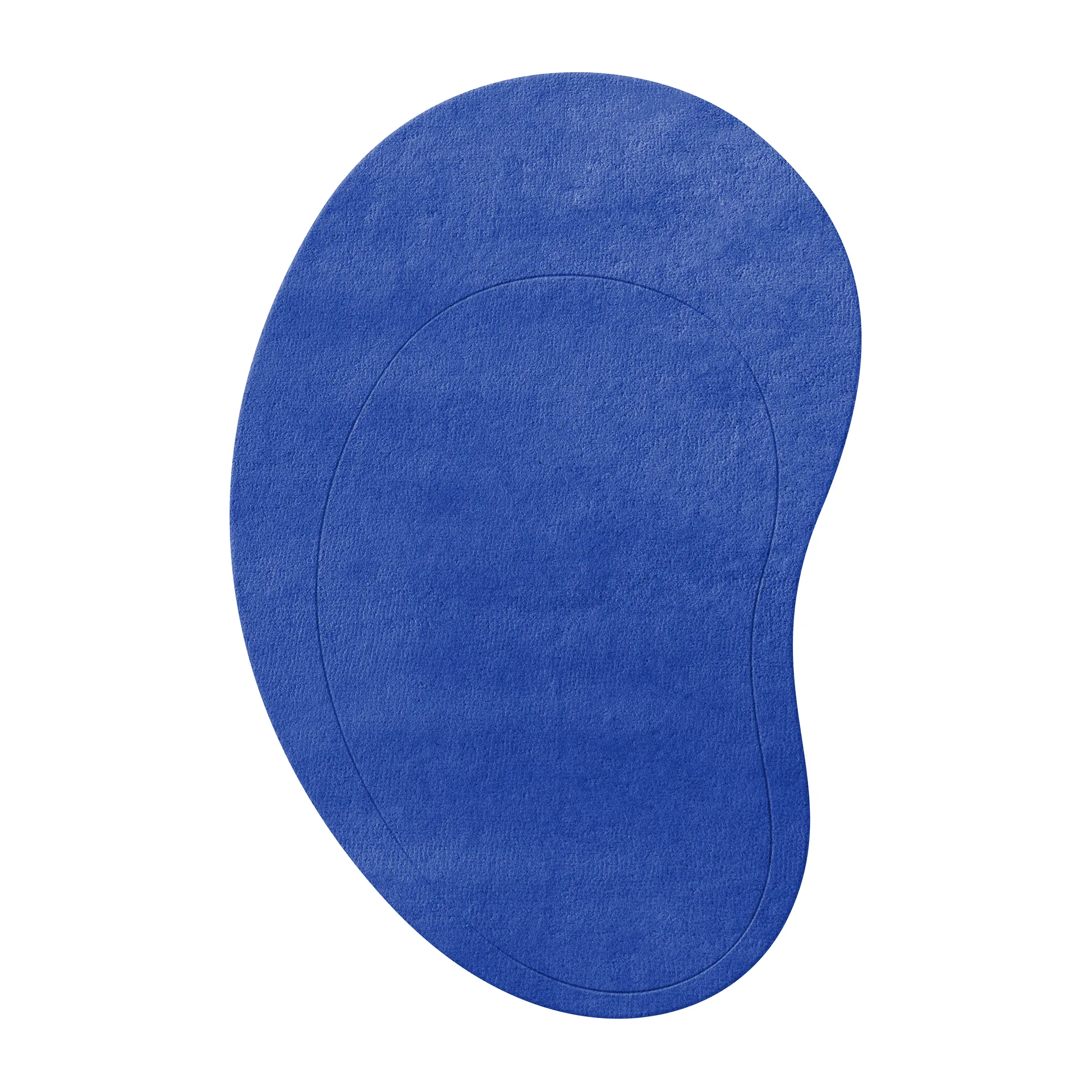 Residue wool carpet, Cobolt. 235x350 cm Layered