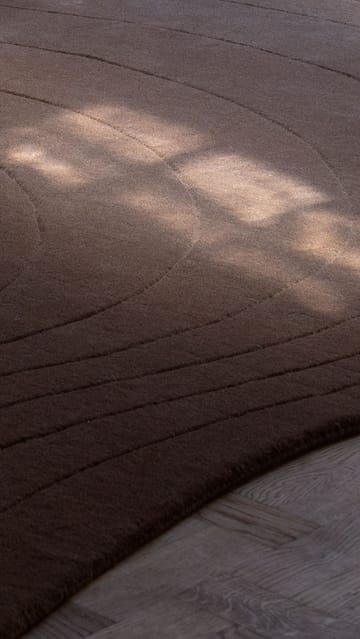 Residue wool carpet - Nougat. 235x350 cm - Layered