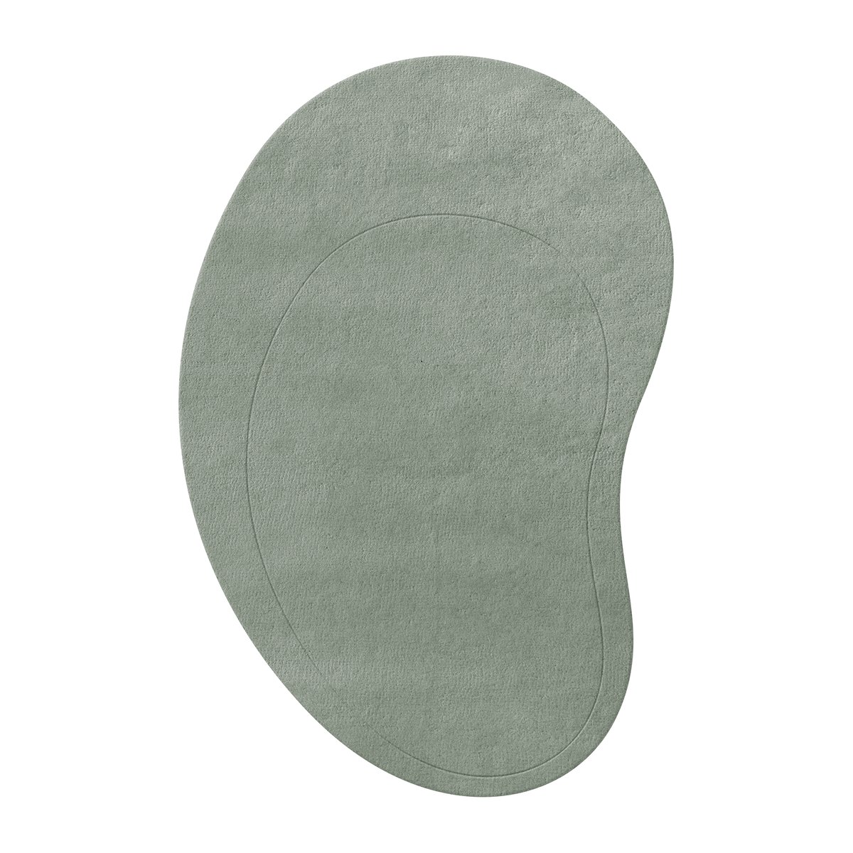 Layered Residue wool carpet Sage. 265x400 cm | Scandinavian Design | Wool rugs | Green