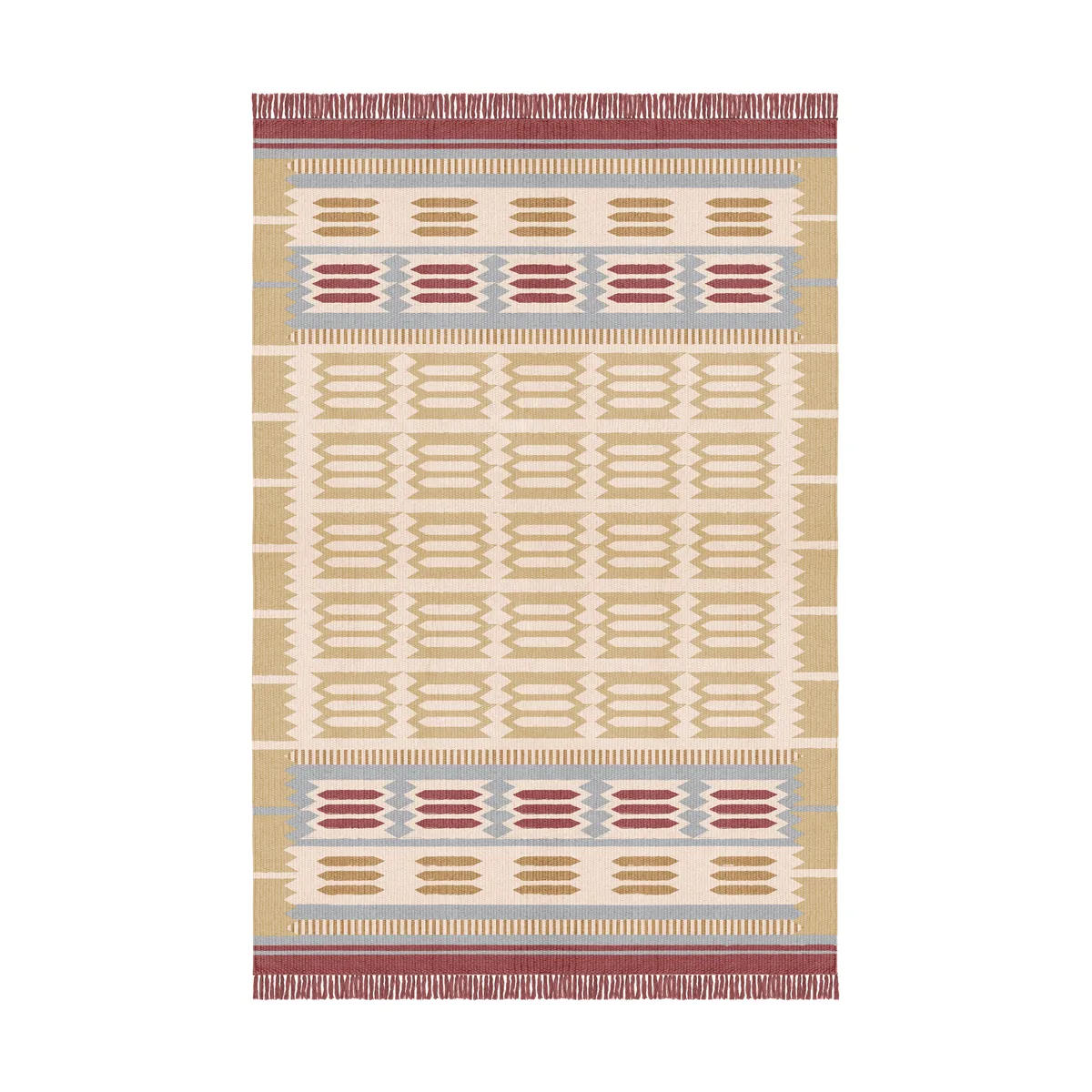 Layered Röllakan Hilma wool carpet 200x300 cm Meadow