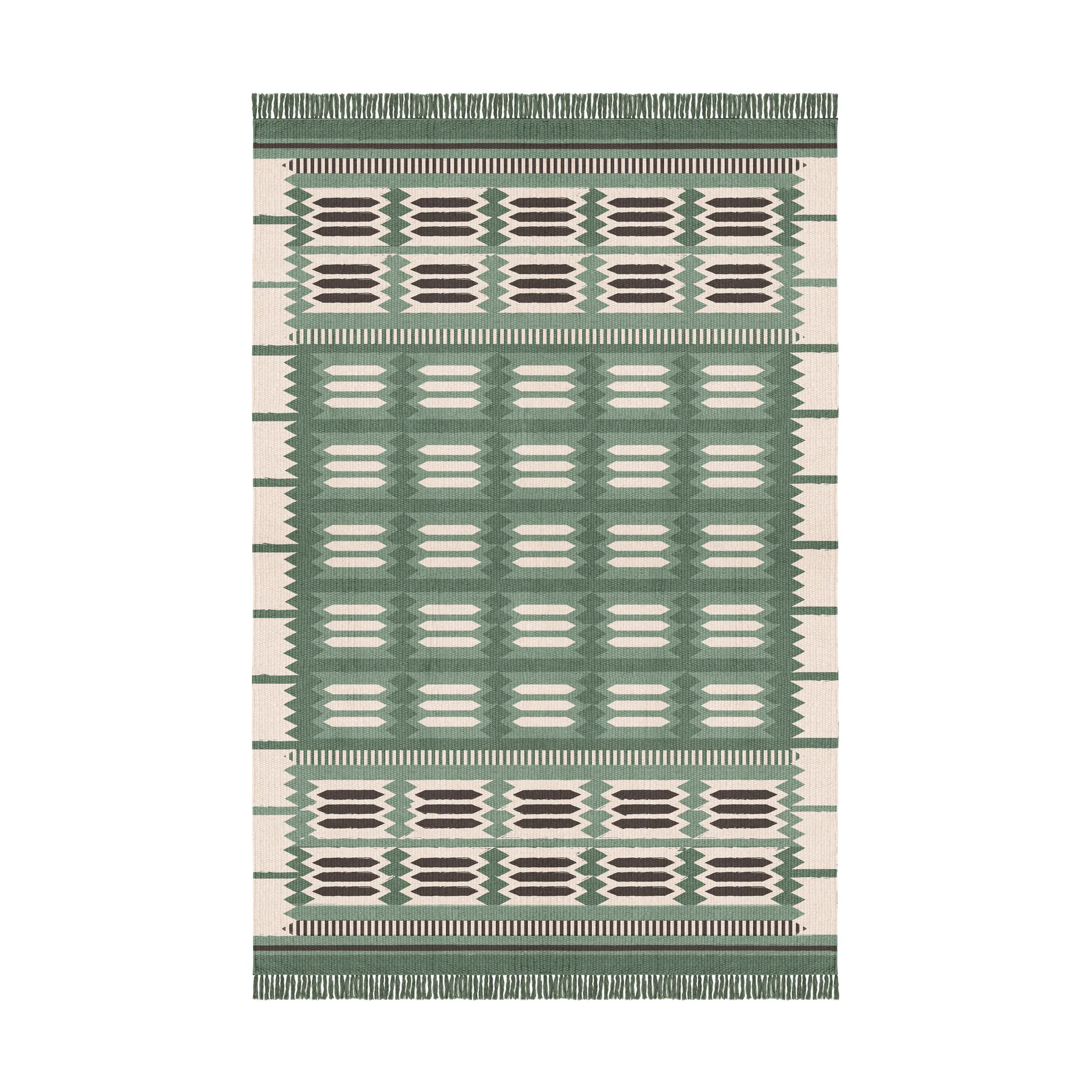 Röllakan Hilma wool carpet, Fern, 140x200 cm Layered
