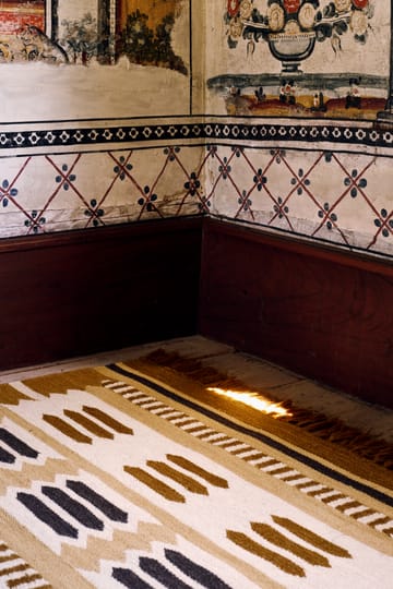Röllakan Hilma wool carpet - Marigold, 140x200 cm - Layered