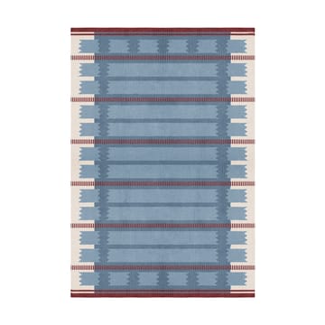 Röllakan Iris wool carpet 140x200 cm - Petrol - Layered