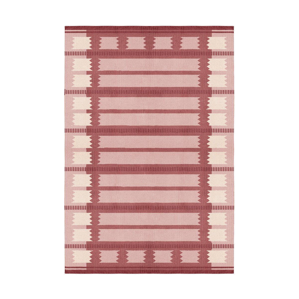 Layered Röllakan Iris wool carpet 140x200 cm Rasberry