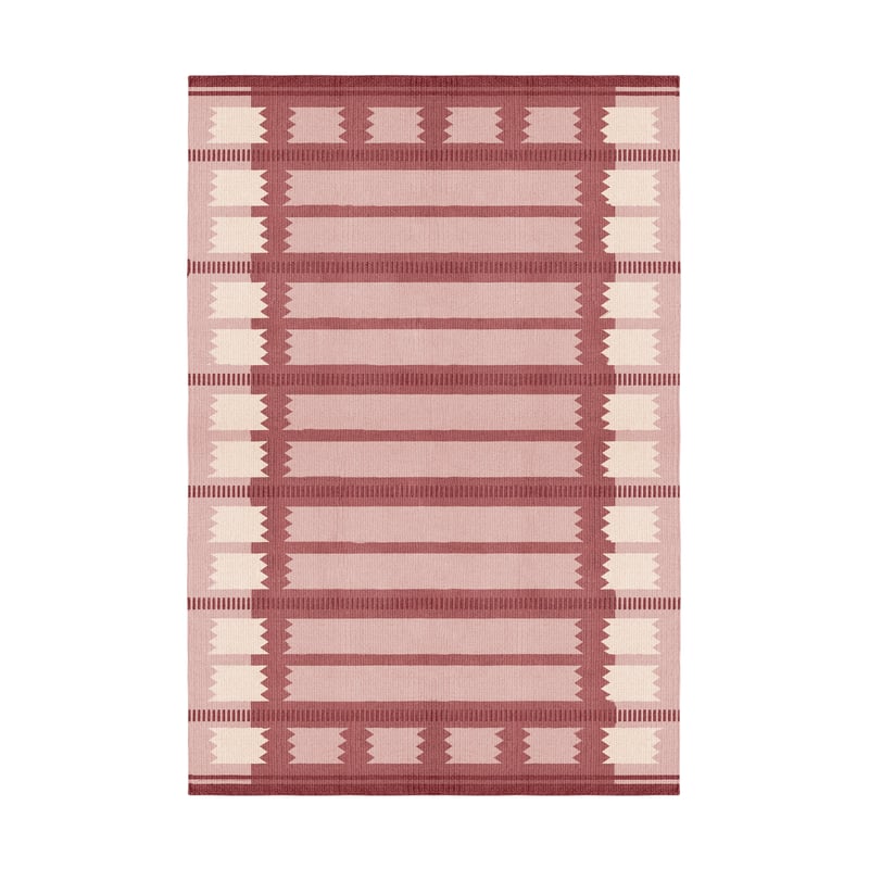 Layered Röllakan Iris wool carpet 180x270 cm Rasberry