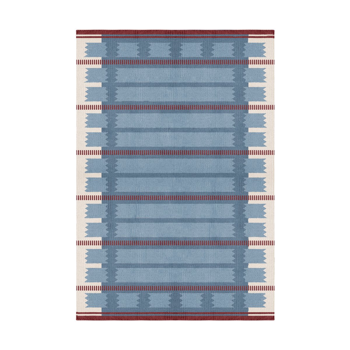 Layered Röllakan Iris wool carpet 250x350 cm Petrol