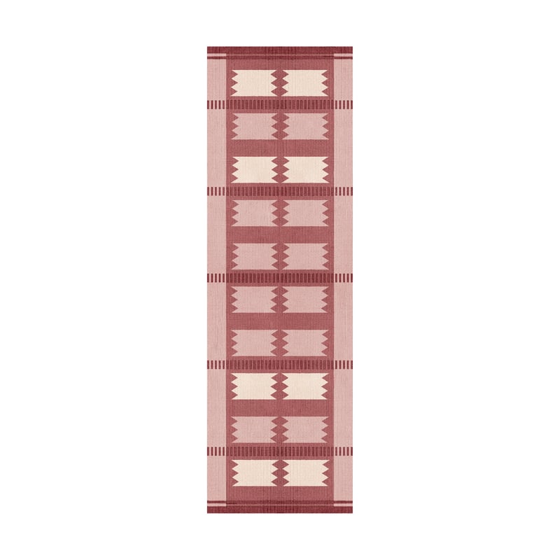 Layered Röllakan Iris wool carpet 75x240 cm Rasberry