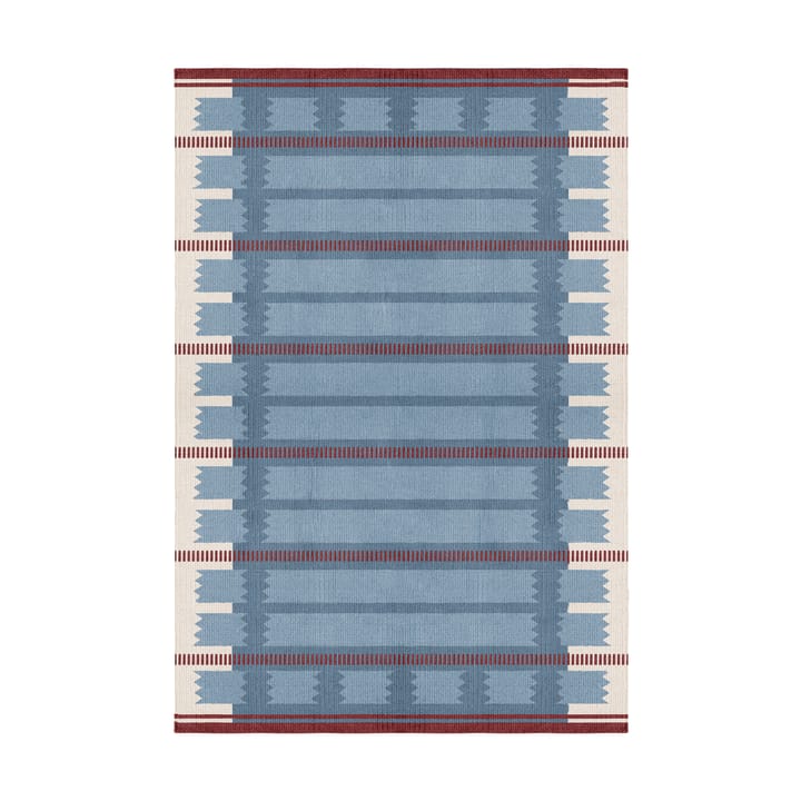 Röllakan Iris wool carpet - Petrol, 250x350 cm - Layered