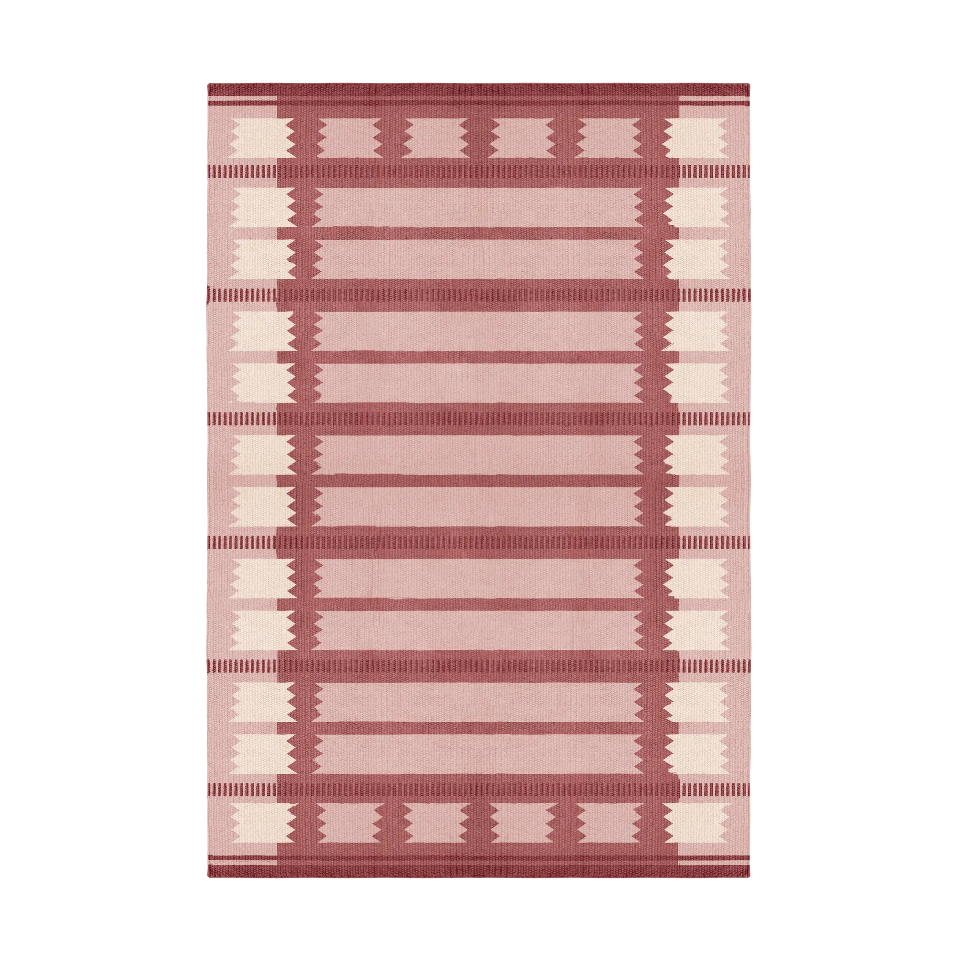 Röllakan Iris wool carpet, Rasberry, 180x270 cm Layered