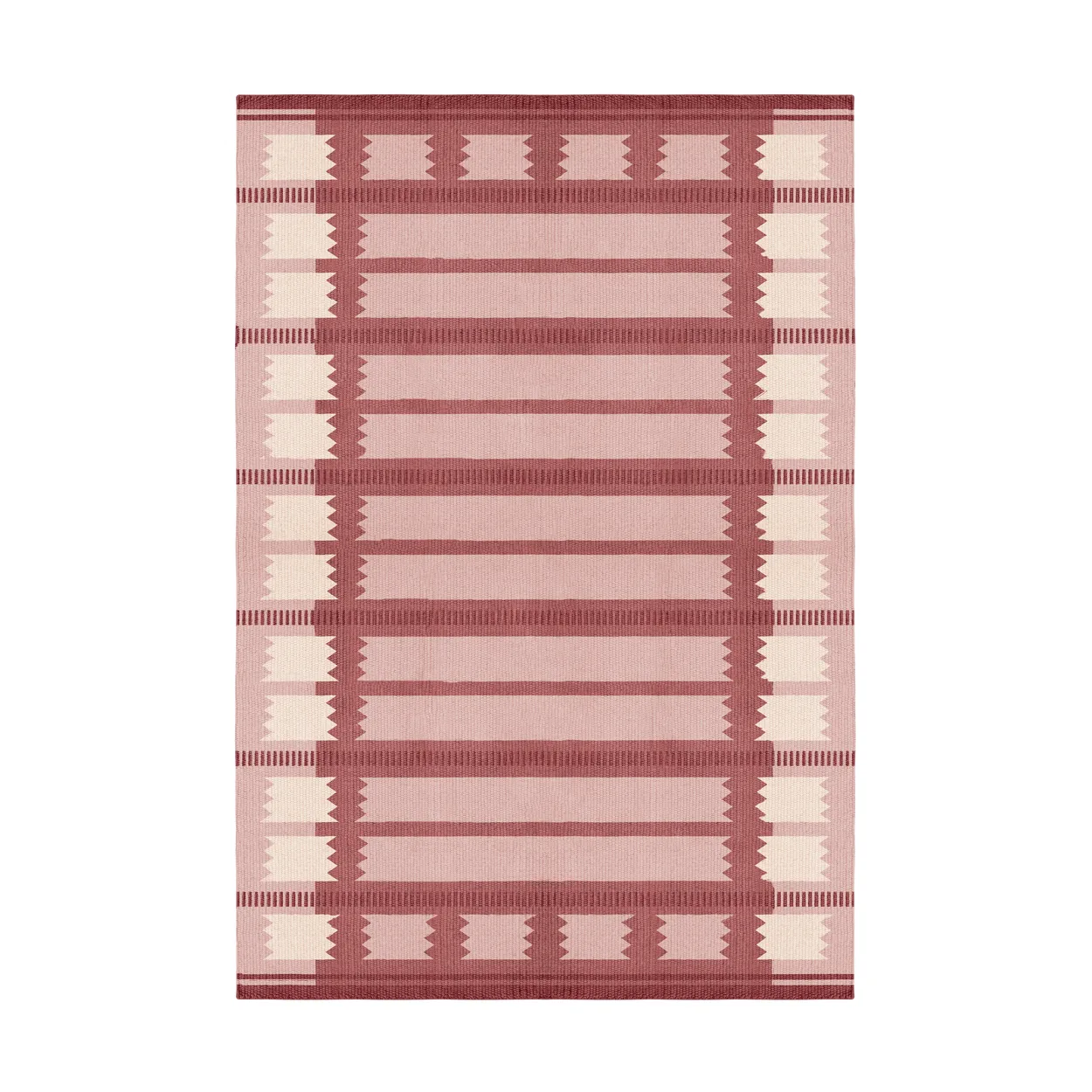 Layered Röllakan Iris wool carpet Rasberry, 200x300 cm