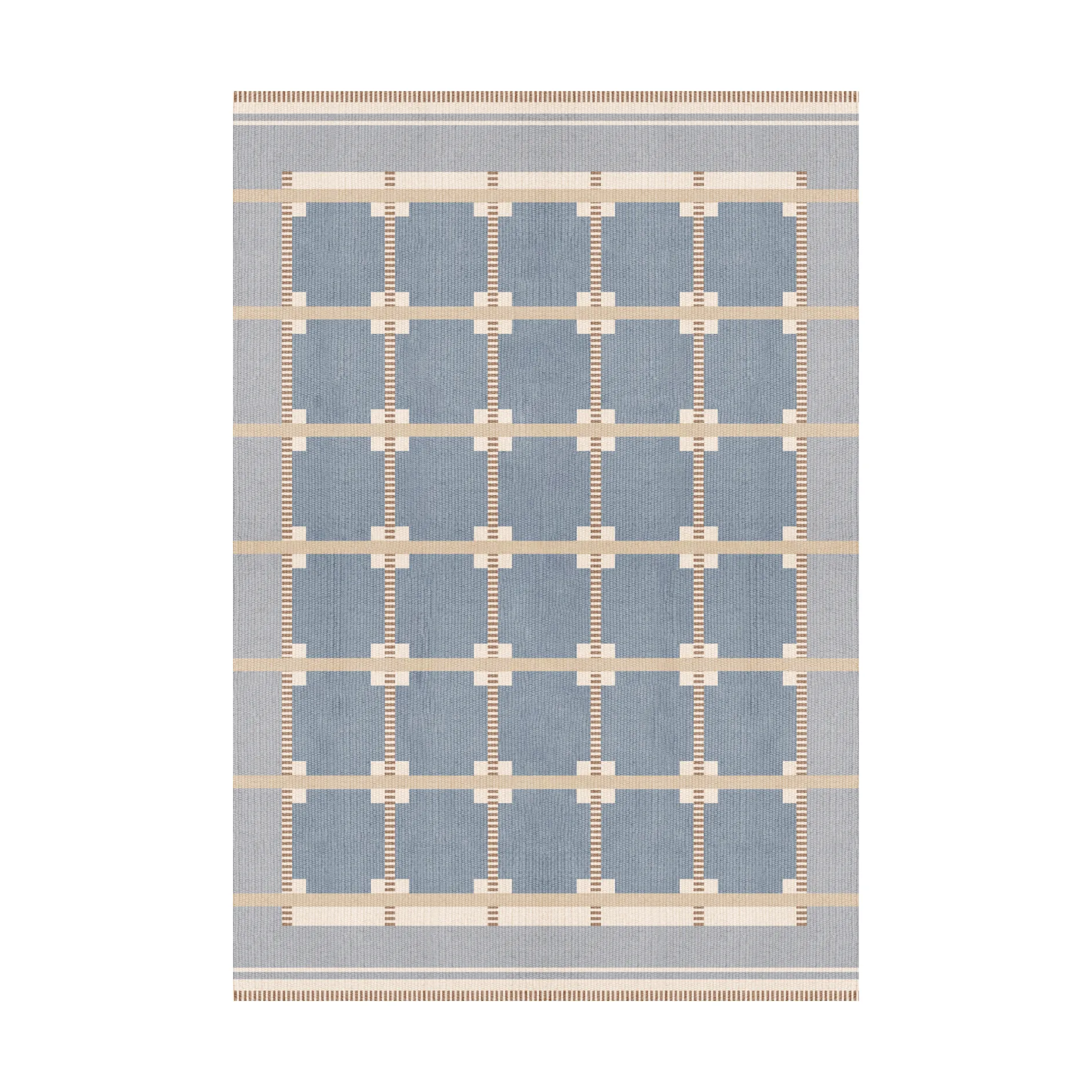 Röllakan Ruth wool carpet, Summer sky, 140x200 cm Layered