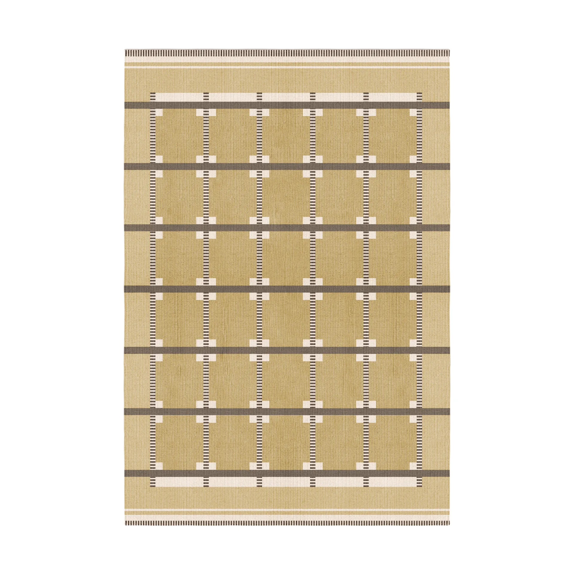 Röllakan Ruth wool rug, Harvest yellow, 180x270 cm Layered