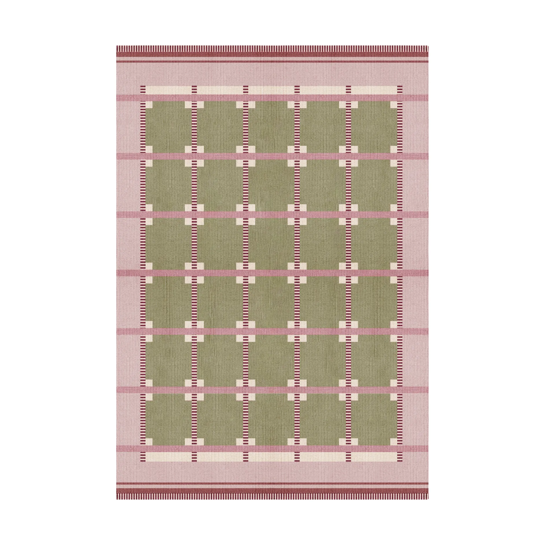 Röllakan Ruth wool rug, Spring grass, 140x200 cm Layered