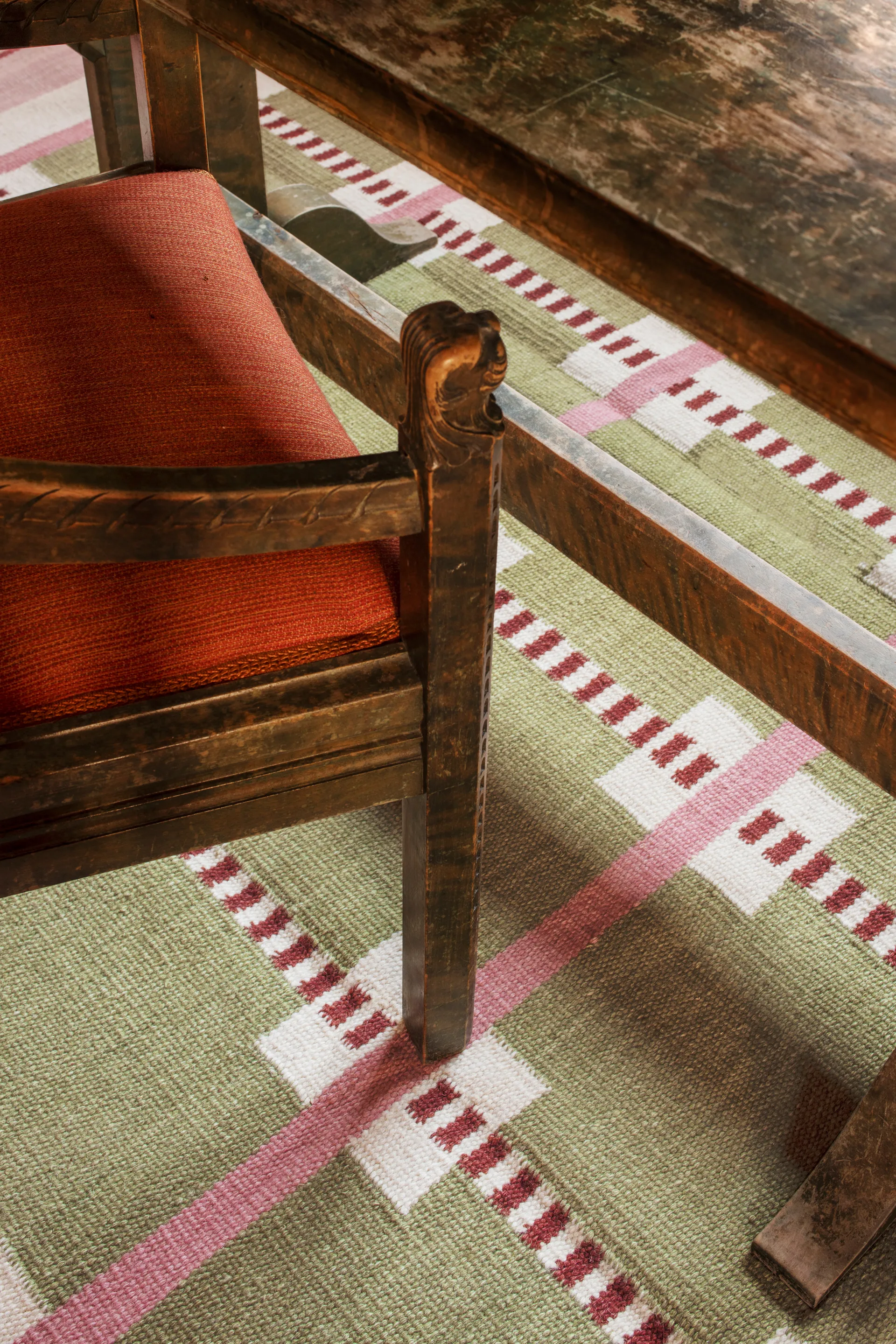 Röllakan Ruth wool rug, Spring grass, 250x350 cm Layered