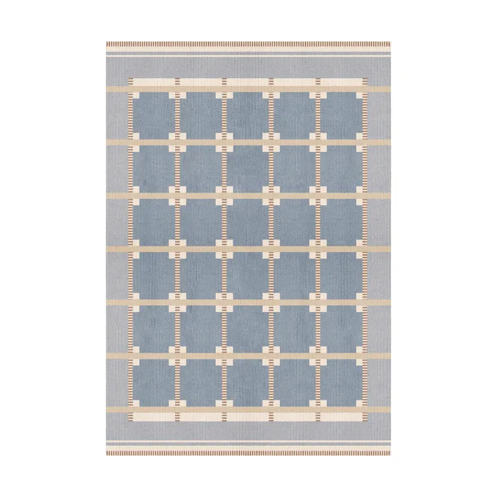 Röllakan Ruth wool rug - Summer sky, 140x200 cm - Layered