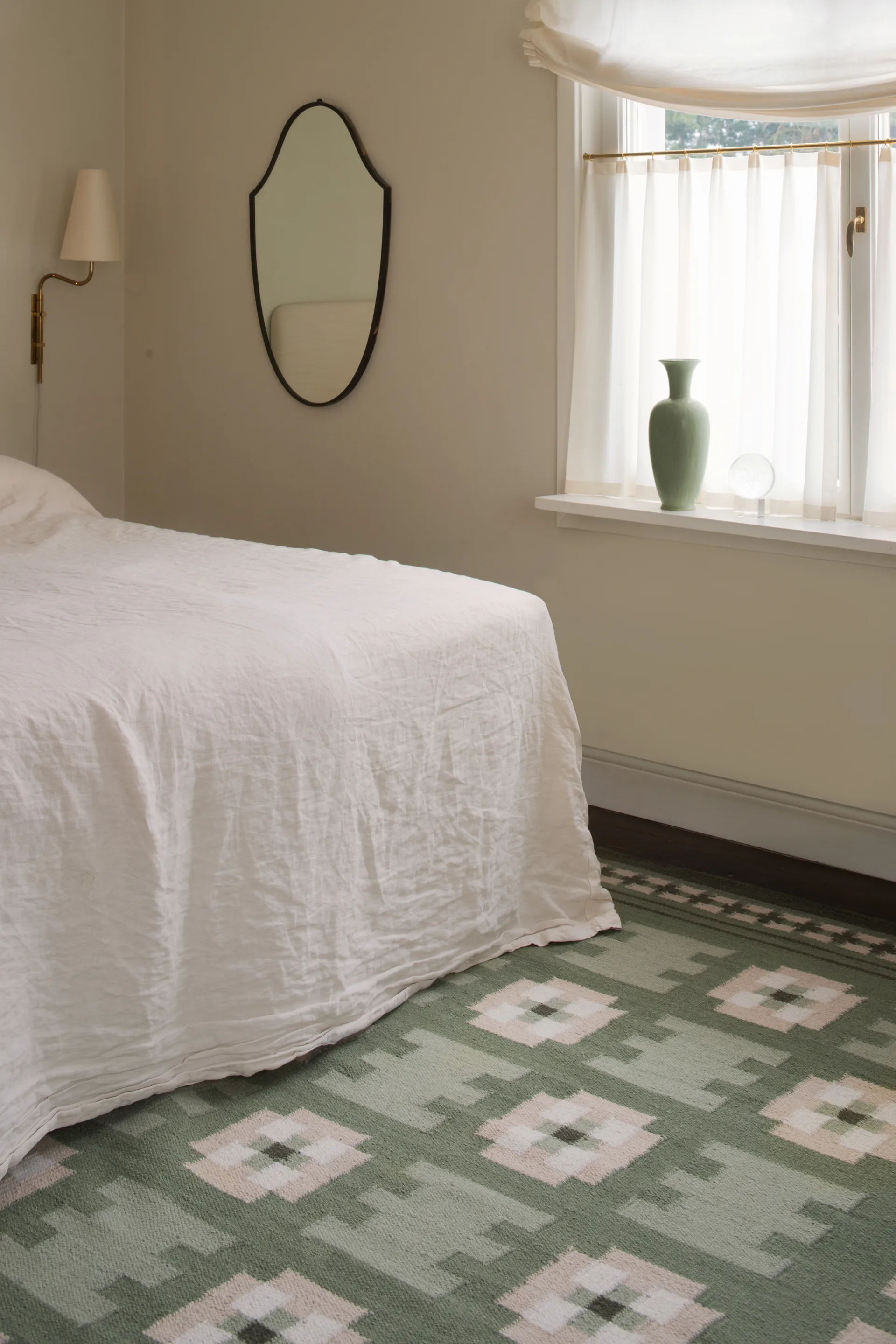 Röllakan Selma wool rug, Sage, 200x300 cm Layered