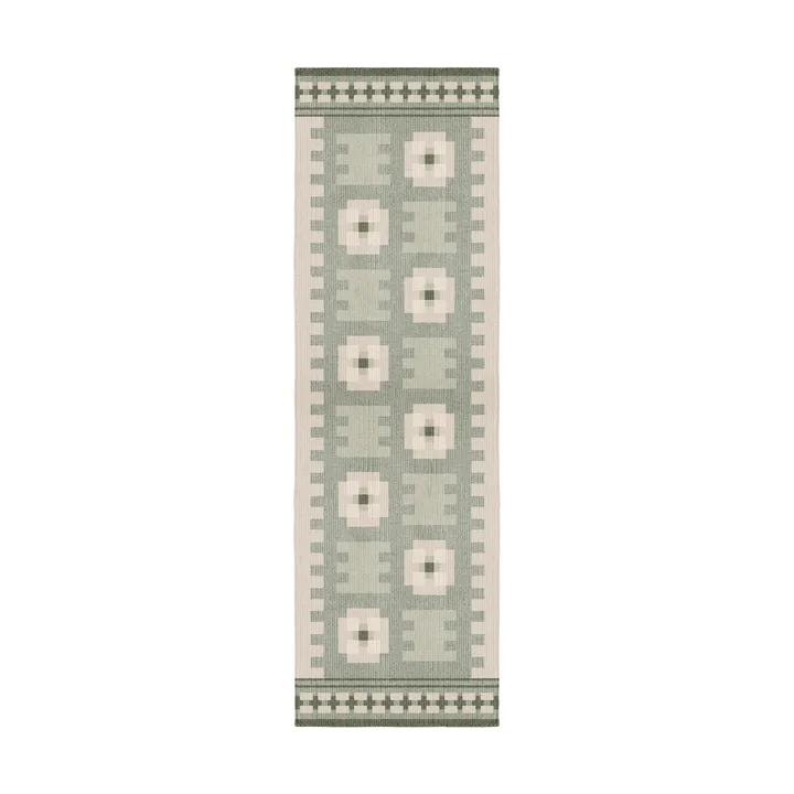 Röllakan Selma wool rug - Sage, 75x240 cm - Layered