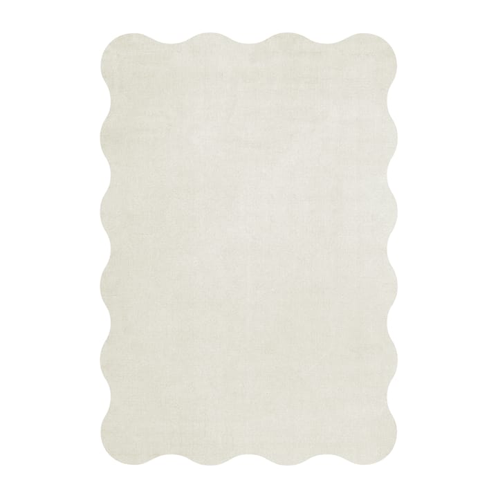 Scallop wool carpet 160x230 cm - Bone white - Layered