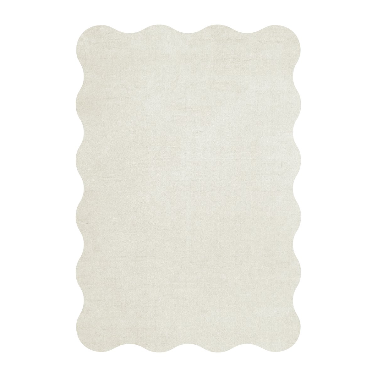 Layered Scallop wool carpet 160x230 cm Bone white | Scandinavian Design | Wool rugs | White