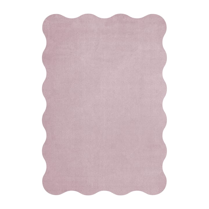 Scallop wool carpet 160x230 cm - Pink lavender - Layered