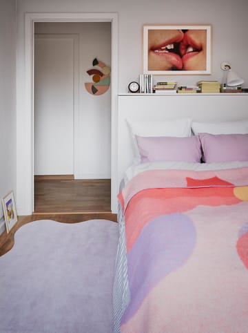 Scallop wool carpet 160x230 cm - Pink lavender - Layered