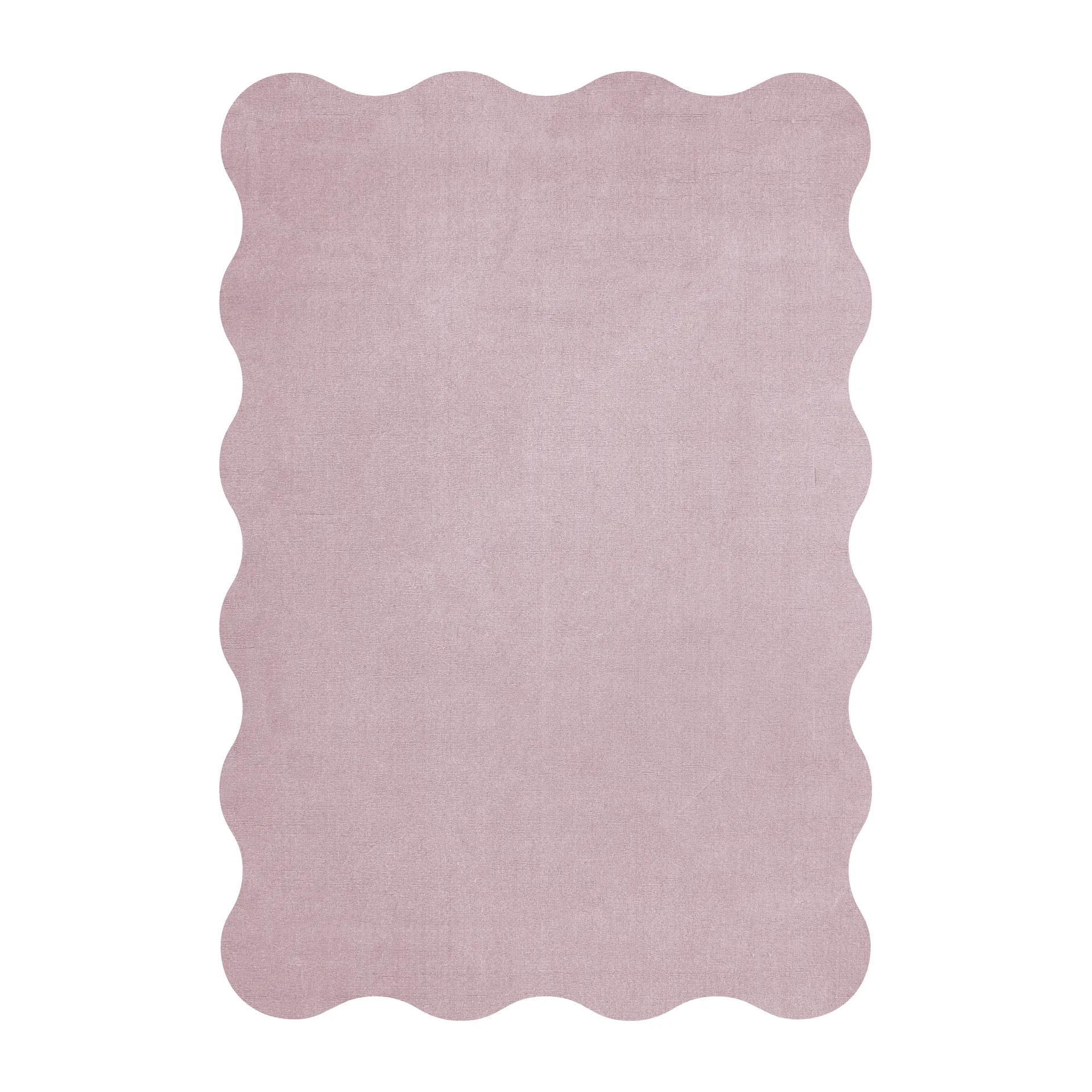 Scallop wool carpet 180x270 cm, Pink lavender Layered