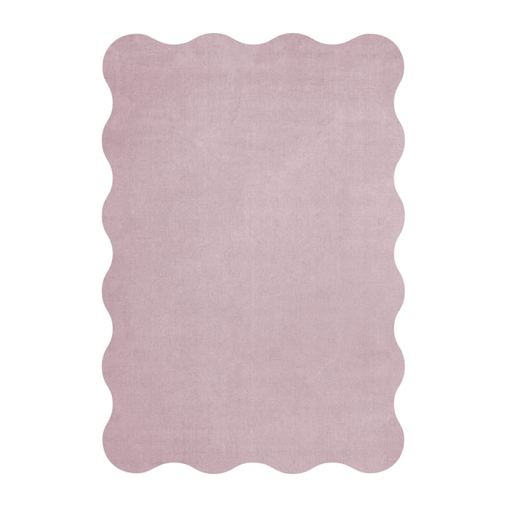 Scallop wool carpet 250x350 cm - Pink lavender - Layered