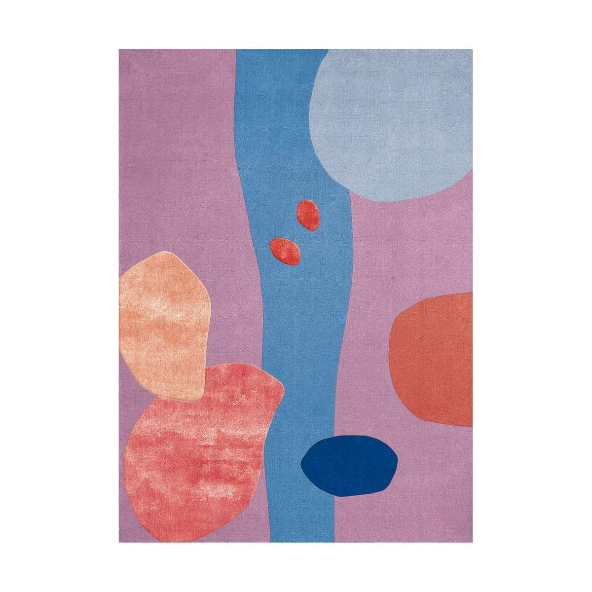 Layered Secret Garden wool carpet 300x400 cm | Scandinavian Design | Wool rugs | Blue