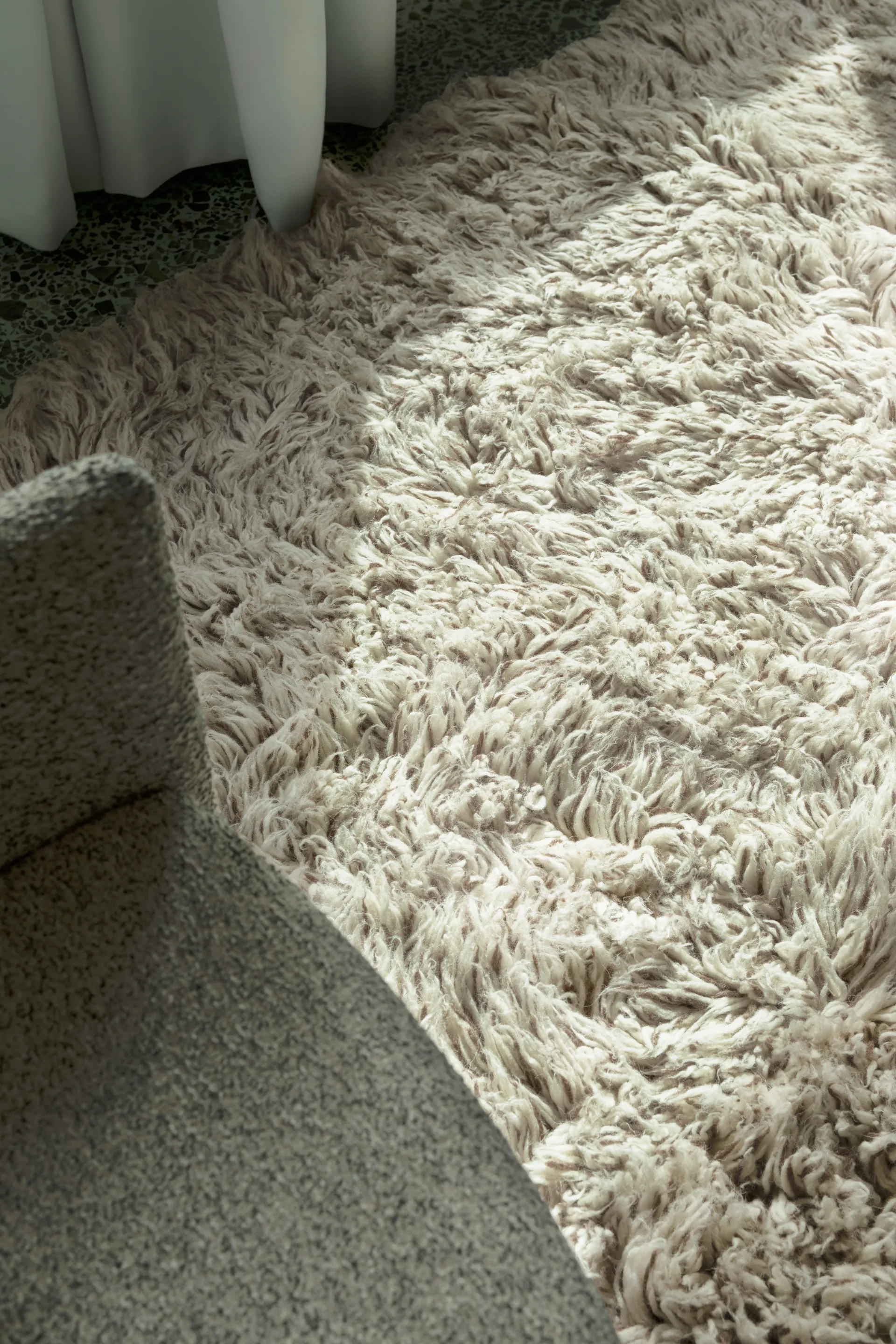 Shaggy rug 180x270 cm, Off White Layered