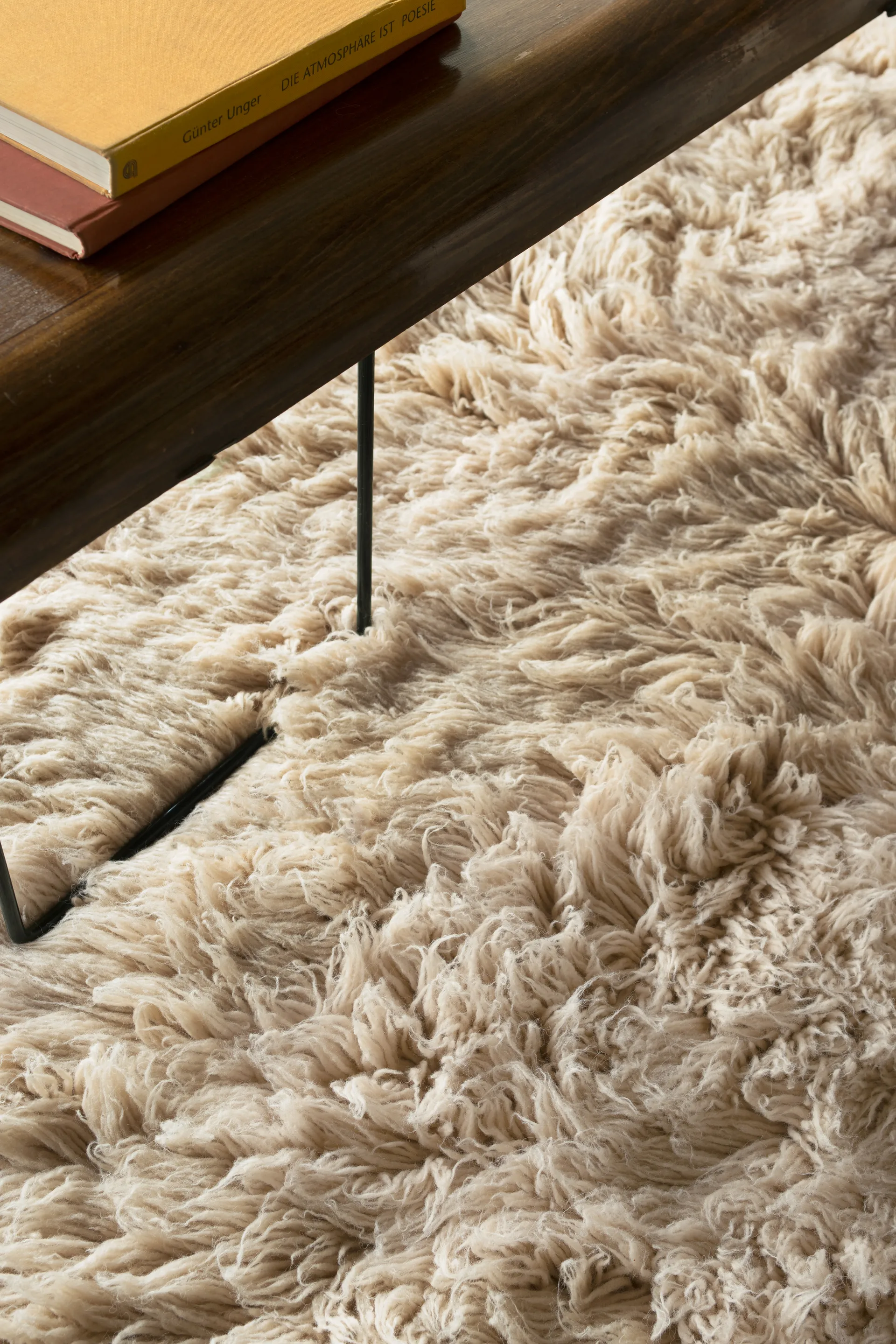 Shaggy rug 200x300 cm, Oatmeal Layered