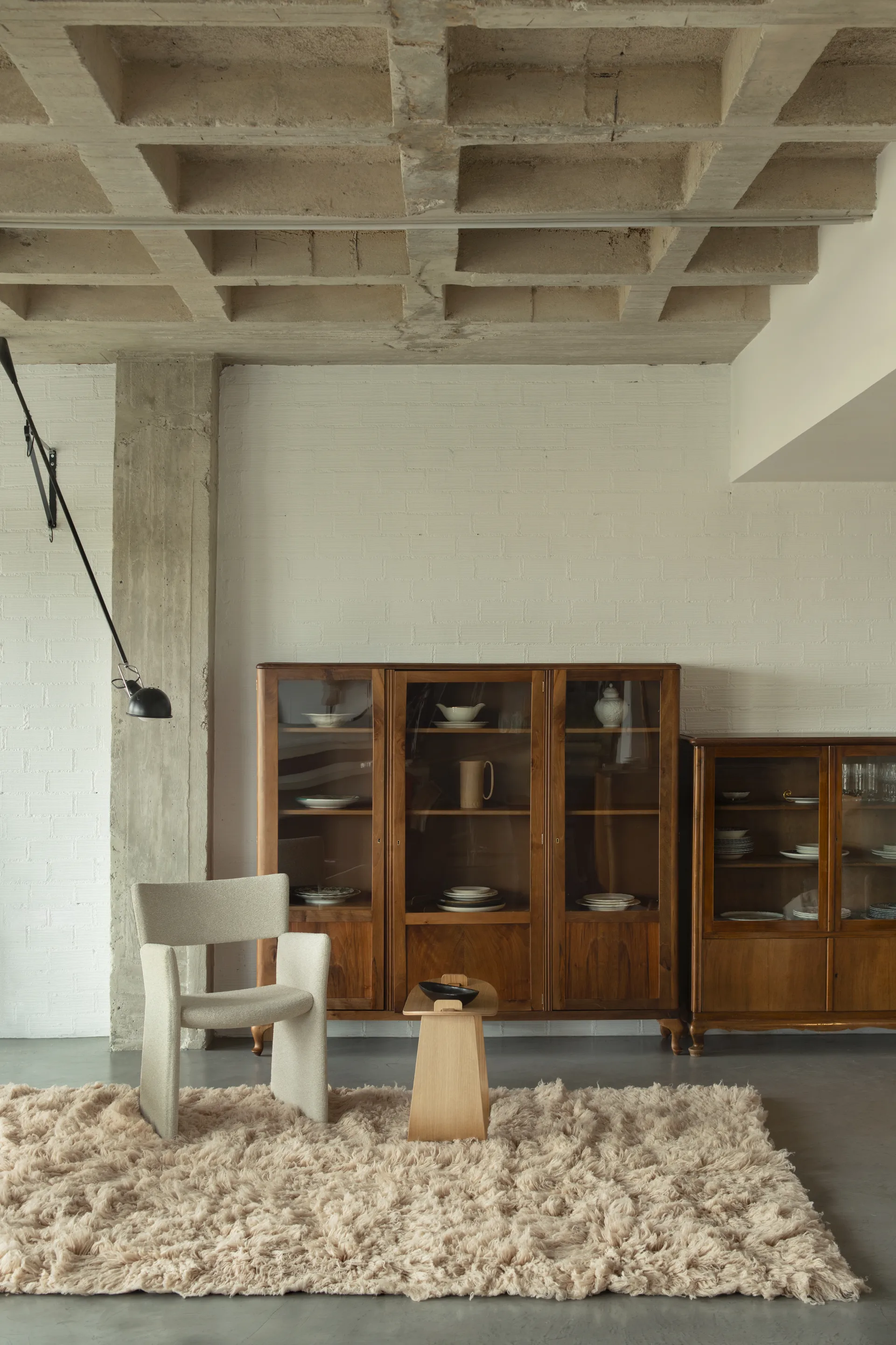 Shaggy rug 200x300 cm, Oatmeal Layered