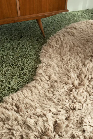 Shaggy rug 250x350 cm - Oatmeal - Layered