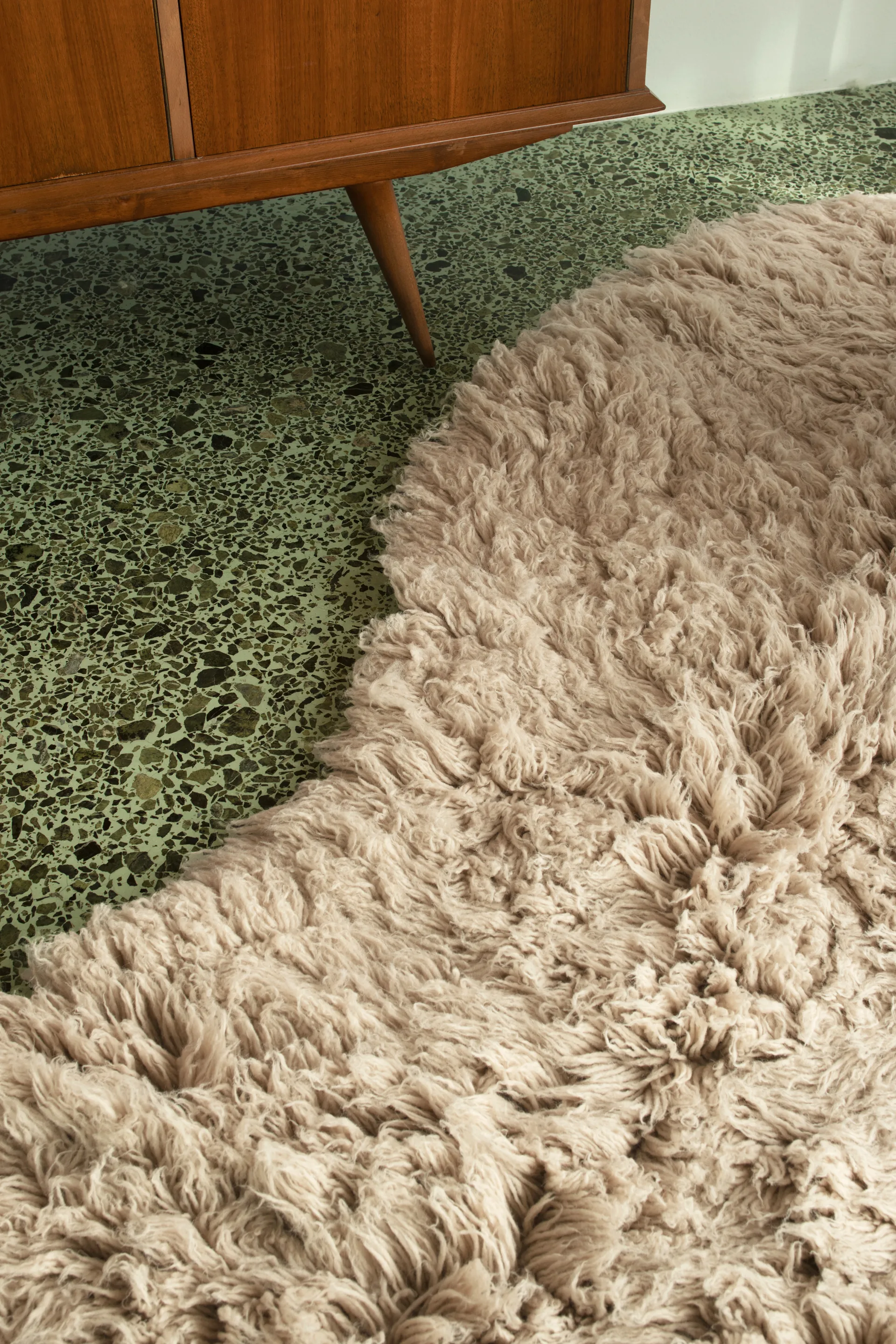 Shaggy rug 300x400 cm, Oatmeal Layered