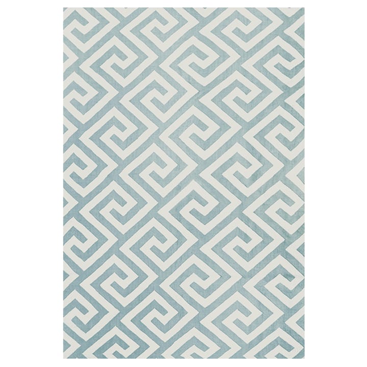 Signature Greek Key rug , 180x270 cm - dusty leaf (blue/green) - Layered